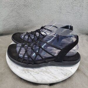 Skechers Shoes Womens Size 9 Black Elastic Reggae Forget Me Knot Sandals